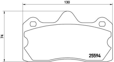Комплект гальмівних колодок, дискове гальмо BREMBO P47002