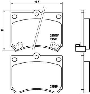 Гальмівні колодки, дискові BREMBO P 49 011