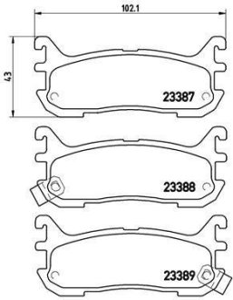 Гальмівні колодки, дискові BREMBO P 49 021