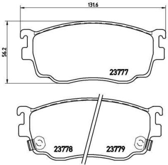 Гальмівні колодки, дискові BREMBO P 49 026