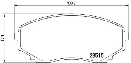 Гальмiвнi колодки, к-кт. (Колодки тормозные дисковые, к-кт.) BREMBO P 49 028
