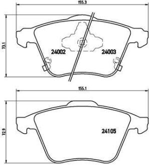 Гальмівні колодки дискові BREMBO P 49 038