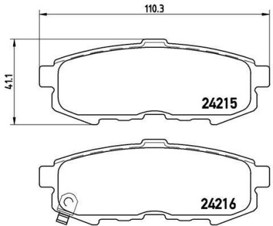 Гальмiвнi колодки, к-кт. (Колодки тормозные дисковые, к-кт.) BREMBO P 49 042