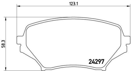 Гальмiвнi колодки, к-кт. (Колодки тормозные дисковые, к-кт.) BREMBO P 49 043