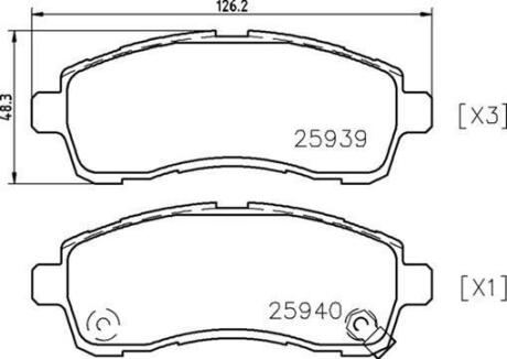 Гальмівні колодки дискові BREMBO P 49 057