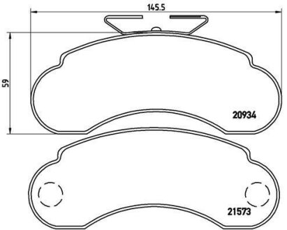 Гальмівні колодки, дискові BREMBO P 50 021