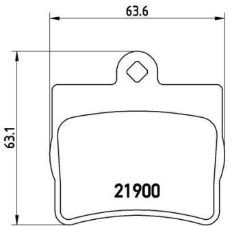 Гальмiвнi колодки, к-кт. (Колодки тормозные дисковые, к-кт.) BREMBO P 50 024
