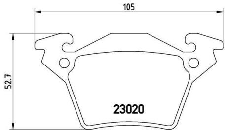 Гальмівні колодки задні MERCEDES-BENZ BREMBO P 50 032