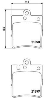 Гальмівні колодки задні MERCEDES-BENZ BREMBO P 50 033