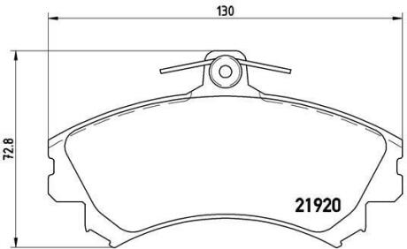 Комплект гальмівних колодок BREMBO P 50 055