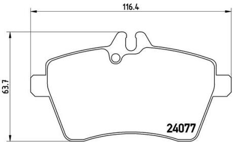 Комплект гальмівних колодок з 4 шт. дисків BREMBO P 50 056