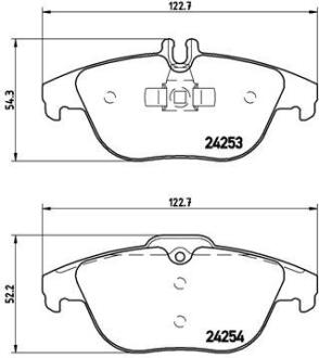 Гальмівні колодки зад. MB W204 1.8-2.3 07- (ATE) BREMBO P 50 068
