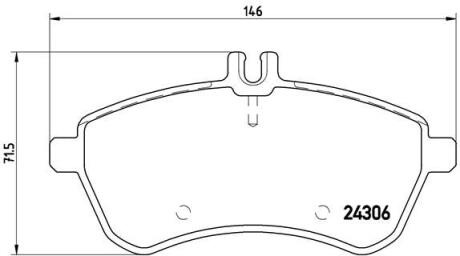 Комплект гальмівних колодок з 4 шт. дисків BREMBO P 50 070