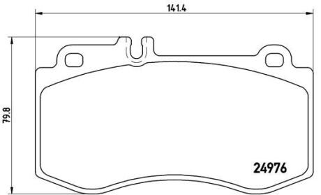 Комплект гальмівних колодок BREMBO P 50 087