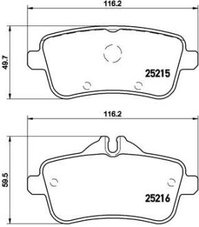 Гальмівні колодки задні MERCEDES-BENZ BREMBO P 50 100