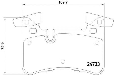Колодки тормозные MB W204/C204/W212/S212 08- 5.5AMG/6.3AMG задн. BREMBO P50110