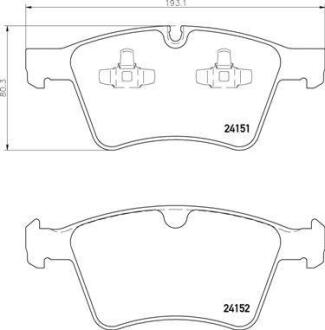 Комплект гальмівних колодок BREMBO P50115
