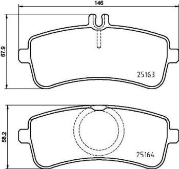 Колодки тормозные MB S63AMG(W222)/C63AMG(W205) 13- задн. BREMBO P 50 132