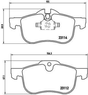 Гальмівні колодки, дискові BREMBO P 52 017