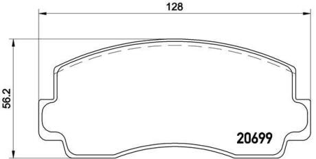 Гальмівні колодки дискові BREMBO P 54 002