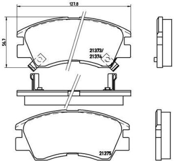 Гальмiвнi колодки, к-кт. (Колодки тормозные дисковые, к-кт.) BREMBO P 54 008