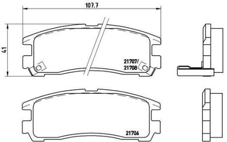 Комплект гальмівних колодок BREMBO P 54 012