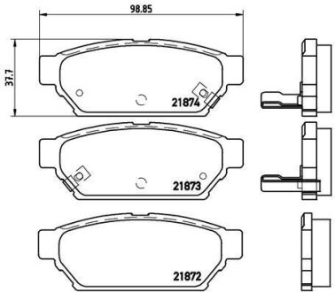 Гальмівні колодки, дискові BREMBO P 54 016