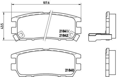 Комплект гальмівних колодок BREMBO P 54 018