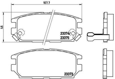 Гальмівні колодки, дискові BREMBO P 54 025
