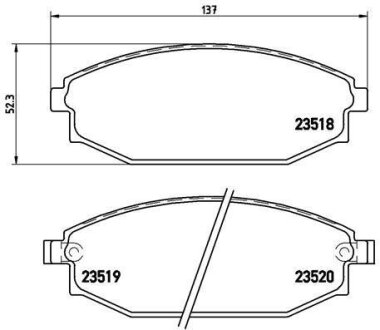 Гальмівні колодки, дискові BREMBO P 54 027