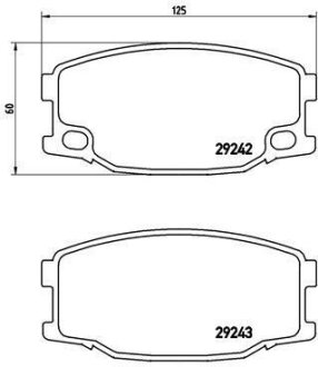 Гальмівні колодки, дискові BREMBO P 54 035
