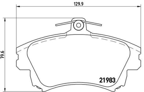 Колодки тормозные MITSUBISHI CARISMA -06 передн. BREMBO P 54 036