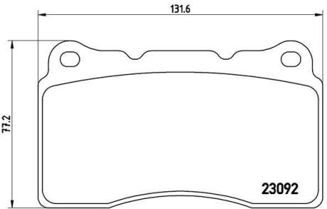 Колодки тормозные MITSUBISHI LANCER 04- 2.0 перед. BREMBO P 54 040