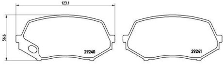 Гальмівні колодки, дискові BREMBO P 54 044