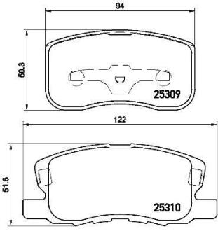 Гальмівні колодки дискові BREMBO P 54 046