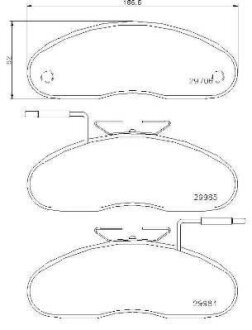 Гальмівні колодки, дискові BREMBO P 56 019