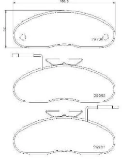 Гальмівні колодки, дискові BREMBO P 56 019