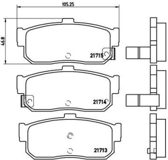 Комплект гальмівних колодок з 4 шт. дисків BREMBO P 56 029