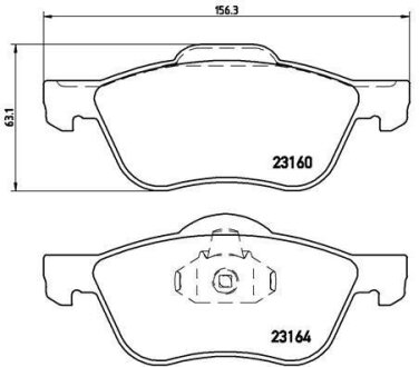 Гальмівні колодки, дискові BREMBO P 56 037