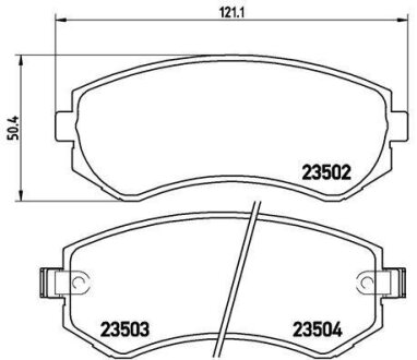 Гальмівні колодки, дискові BREMBO P 56 039
