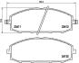 Колодки тормозные NISSAN PATROL -10 передн. BREMBO P 56 041 (фото 1)