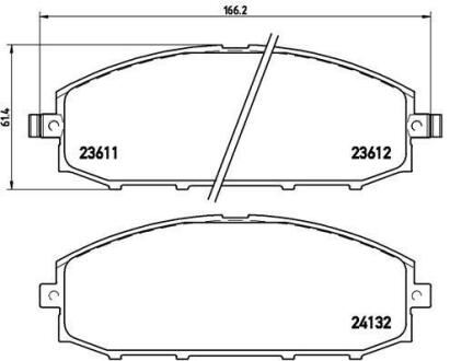 Гальмівні колодки BREMBO P 56 041