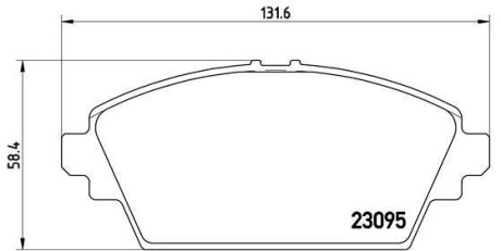 Колодки тормозные NISSAN ALMERA/PRIMERA 00- перед. BREMBO P 56 044
