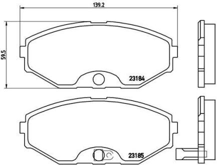 Комплект гальмівних колодок з 4 шт. дисків BREMBO P 56 045