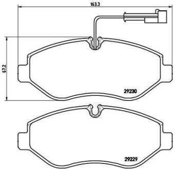Гальмівні колодки, дискові BREMBO P 56 066
