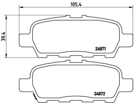 Комплект гальмівних колодок з 4 шт. дисків BREMBO P 56 068