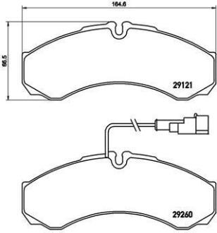 Гальмівні колодки дискові BREMBO P 56 069