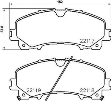 Колодки гальмівні дискові (комплект 4 шт) BREMBO P56106