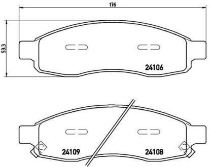 Колодки тормозные INFINITI QX56 03- перед. BREMBO P 58 001