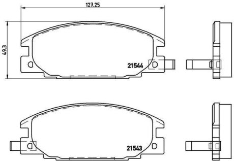 Гальмівні колодки, дискові BREMBO P 59 015